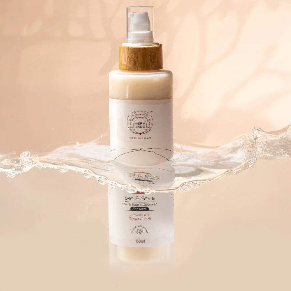 Merakkee Set & Style | Hair & Beard Cleanser for Men