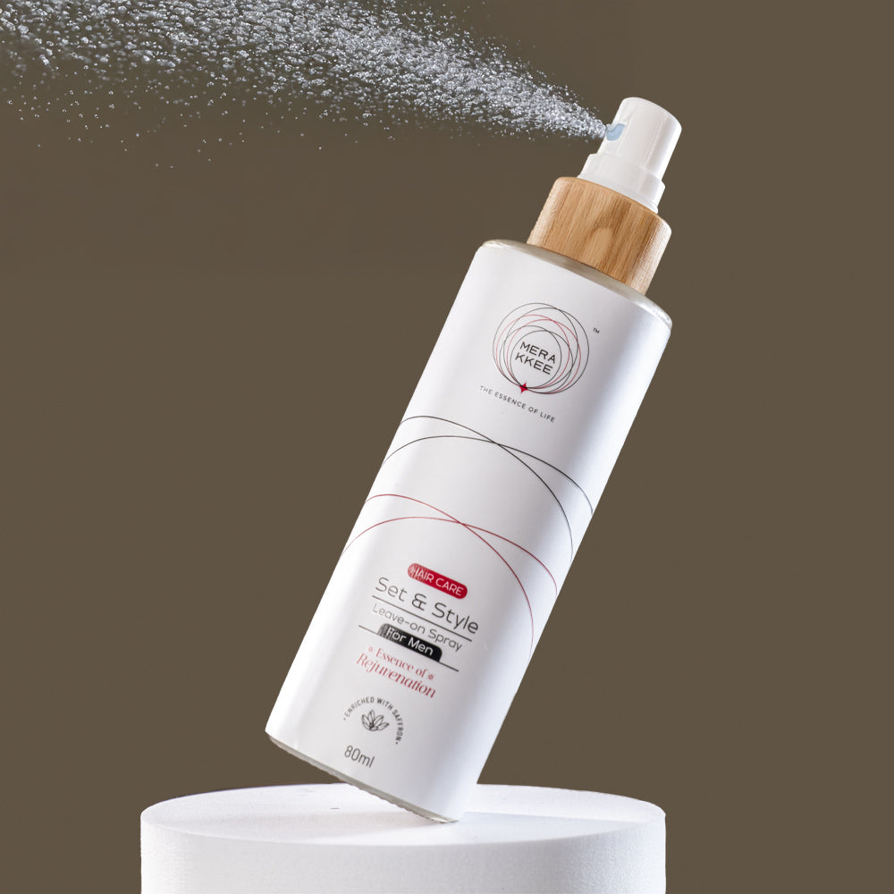 Merakkee Set & Style | Hair & Beard Leave-on Spray for Men