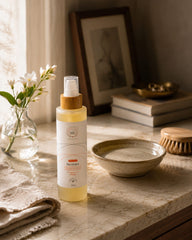 MERAKKEE Purifying Face Wash — morning cleansing ritual lifestyle shot — Revitaliz premium India UAE